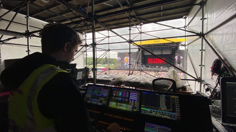 Leeds Festival Main Stage East Neg earth LX Control team